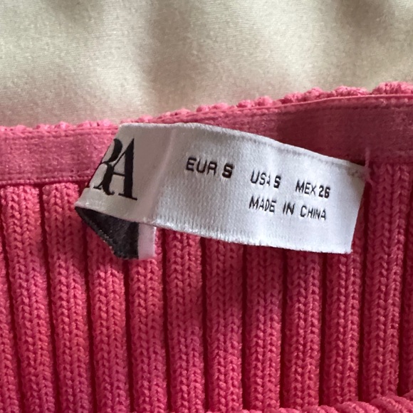 Pink Ribbed Knit Tube Top - Picture 2 of 2